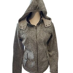 Vintage Natural Reflections Heather Gray Hooded Zip-Up Sweatshirt